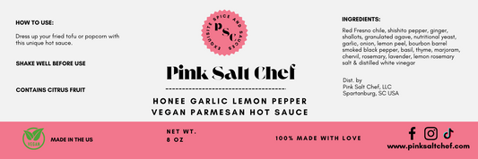 Honee Garlic Lemon Pepper Vegan Parmesan Hot Sauce