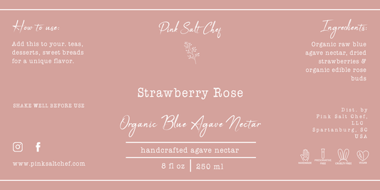 Strawberry Rose Agave Nectar
